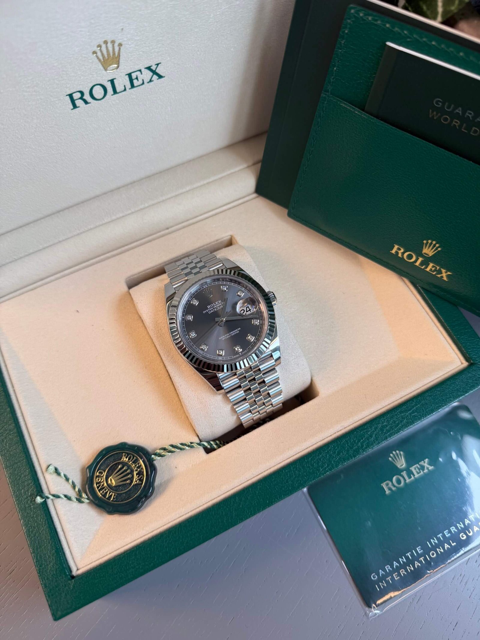 Rolex Datejust 41mm "Rhoduim" diamond dial 2024 unworn