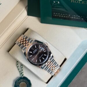 Rolex Datejust 36 126231 with chocolate dial in steel and Everose gold