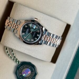 Rolex Lady-Datejust 28 279171 with olive green diamond dial